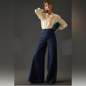 Pilcro - From Anthropologie High-Rise Palazzo Jeans | Size 23 - 23” Waist
